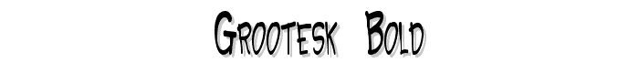 Grootesk Bold font